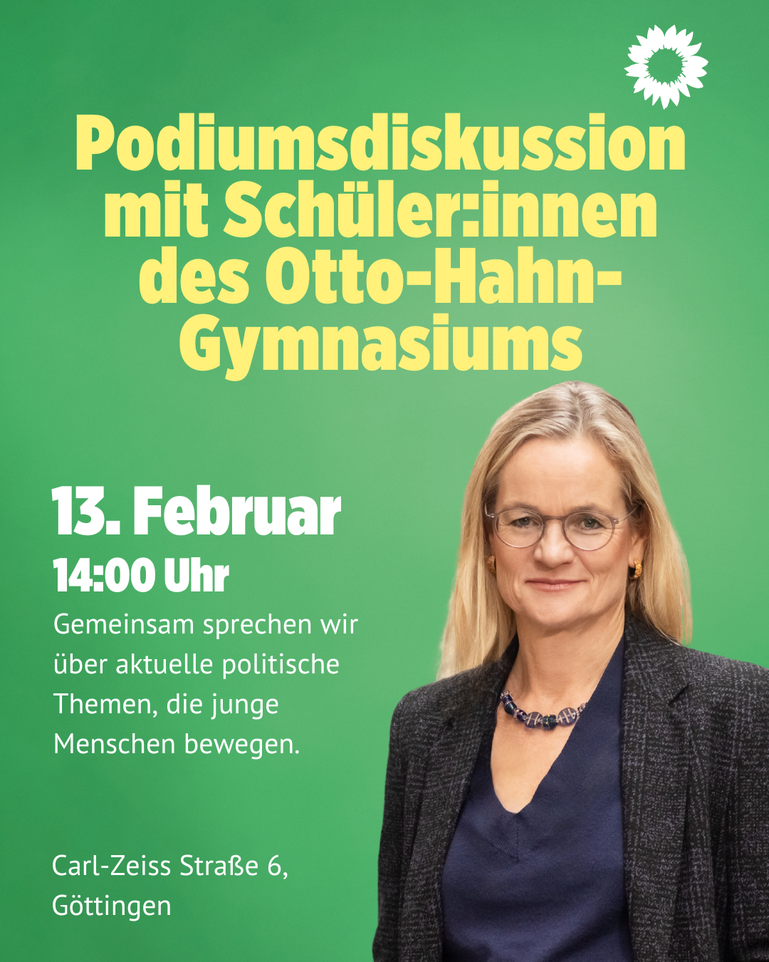 Podiumsdiskussion mit Schüler:innen des Otto-Hahn-Gymnasiums